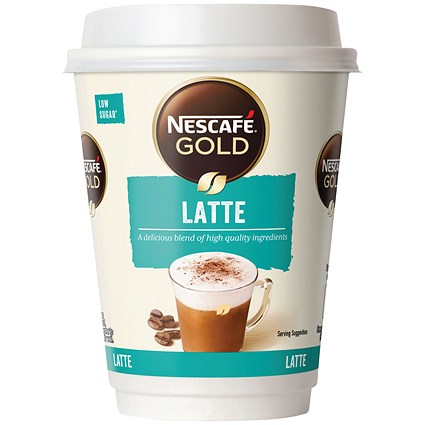 Nescafe & Go Gold Latte Coffee, Sleeve of 8 Cups