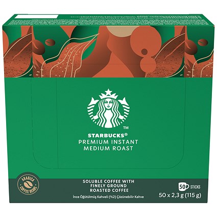 Starbucks Medium Roast Premium Instant Coffee Sachets, Pack of 50