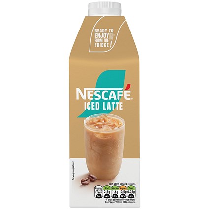 Nescafe Iced Latte, Ready To Drink, 750ml, Pack of 6