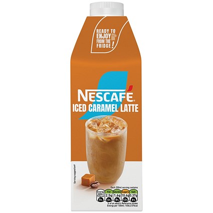 Nescafe Iced Caramel Latte, Ready To Drink, 750ml, Pack of 6