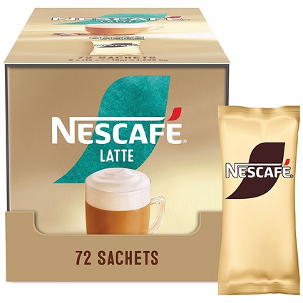 Nescafe Latte Instant Coffee Sachets, Pack of 72