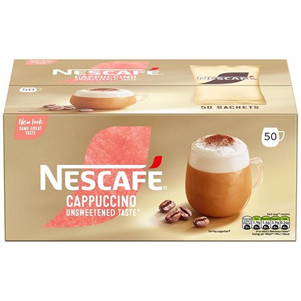 Nescafe Gold Cappuccino Instant Coffee Sachets, Pack of 50