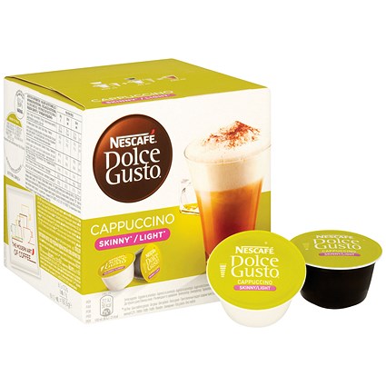 Nescafe Dolce Gusto Skinny Cappuccino Capsules, 16 Capsules, Pack of 3