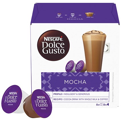 Nescafe Dolce Gusto Mocha Capsules, 16 Capsules, Pack of