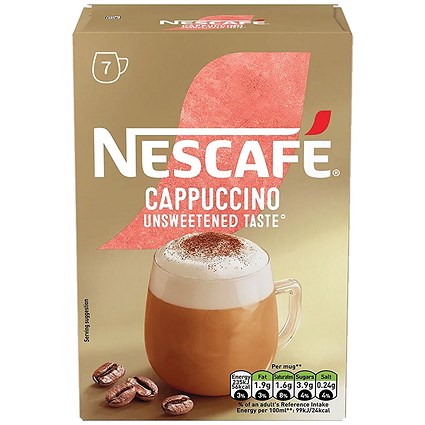 Nescafe Cappuccino Unsweetened Taste Sachets Pack of 7
