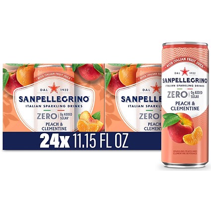 San Pellegrino Zero Fruit Beverages Peach+Clem 330ml Pack 24