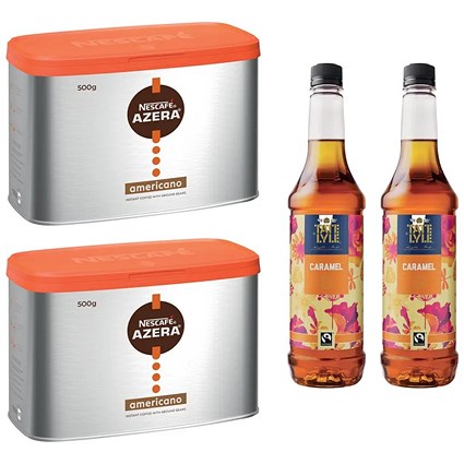 Nescafe Azera Americano Instant Coffee 500g Buy 2 Get 2 FREE Tate + Lyle Caramel Syrup