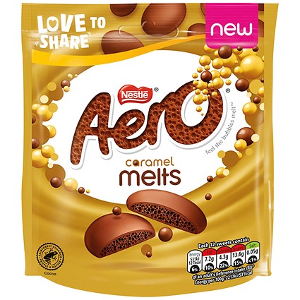 Nestle Aero Melts Caramel Pouch, 86g