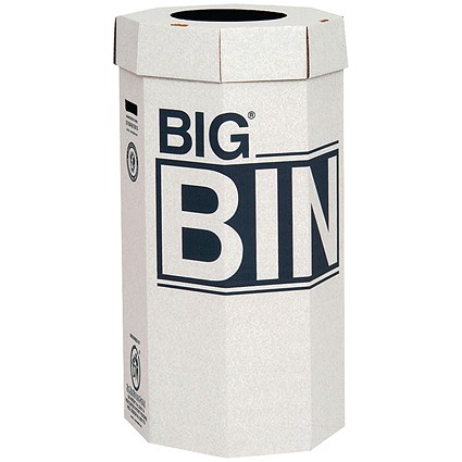 Acorn Large Bin, Flat Packed, Recycled Board, 160 Litres, Pack of 5