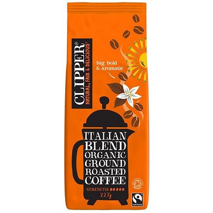 Clipper Fairtrade Organic Italian Style Coffee, 227g Clipper Fairtrade Organic Italian Style Coffee, 227g