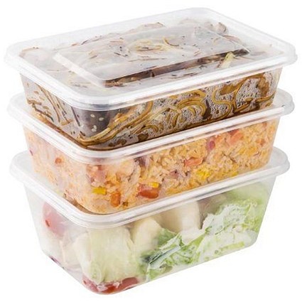 Belgravia Microwave Container & Lids, 500ml, Pack of 50 Belgravia Microwave Container & Lids, 500ml, Pack of 50