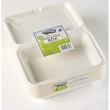 Belgravia Bio CaterPack Fish Chip Boxes, 152x228mm, Pack of 50 Belgravia Bio CaterPack Fish Chip Boxes, 152x228mm, Pack of 50