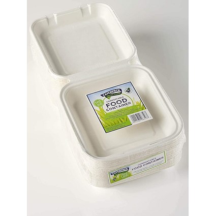 Belgravia Bio CaterPack Food Boxes, 203x203mm, Pack of 50 Belgravia Bio CaterPack Food Boxes, 203x203mm, Pack of 50