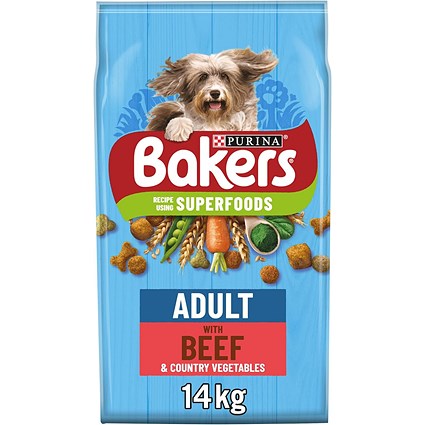 Bakers Adult Beef Dog Food, 14kg