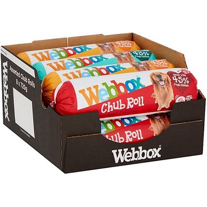Webbox Chub Roll Assorted, 720g, Pack of 8