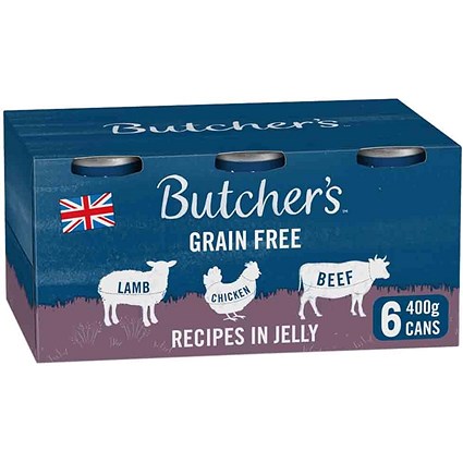 Butcher's Recipes in Jelly Dog Food Tins, 400g, Pack of 6