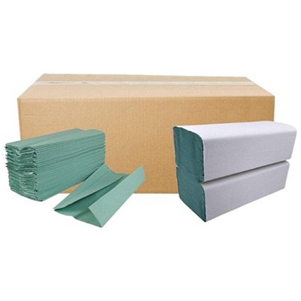 C-Fold 1 Ply Green Hand Towels, Pack of 210
