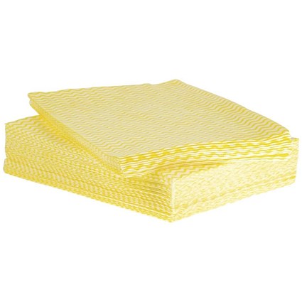 Janit-X Multi Purpose Non Woven Cloths, Yellow, Pack of 50