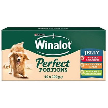 Winalot Perfect Portions in Jelly, 100g, Pack of 40