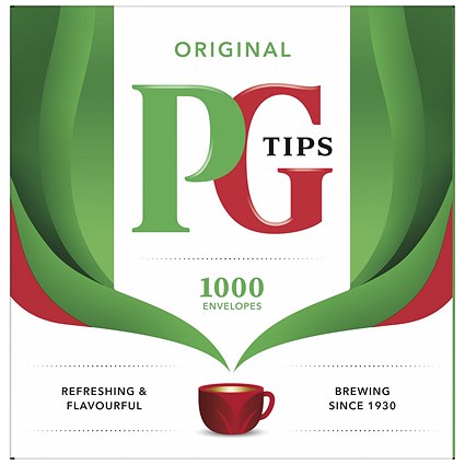 PG Tips Envelope Tea Bags, Pack of 1000 PG Tips Envelope Tea Bags, Pack of 1000