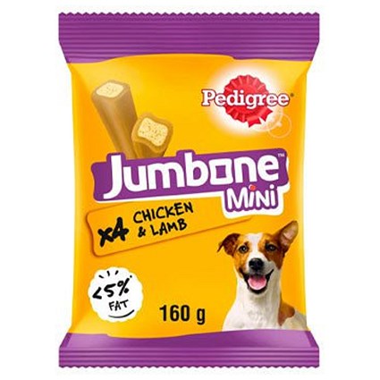 Pedigree Jumbone Small Dog Treats with Chicken and Lamb, 4 Chews