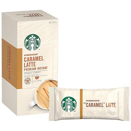 Starbucks White Caramel Latte Instant Coffee Sachets, 21.5g, Pack of 5 Starbucks White Caramel Latte Instant Coffee Sachets, 21.5g, Pack of 5
