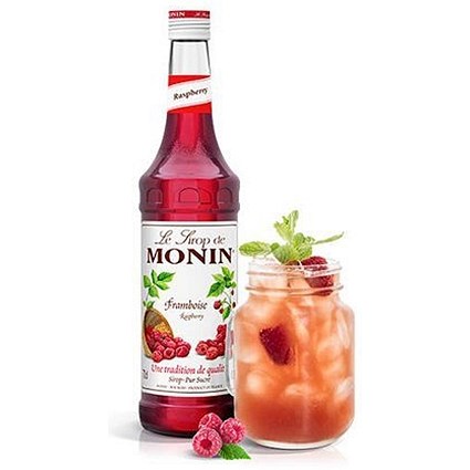 Monin Raspberry Syrup, 700ml, Glass Bottle | Paperstone