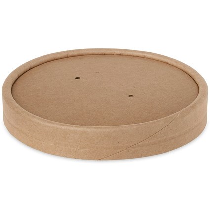 Caterpack Kraft Soup Lids, 341-454ml, Pack of 25 Caterpack Kraft Soup Lids, 341-454ml, Pack of 25