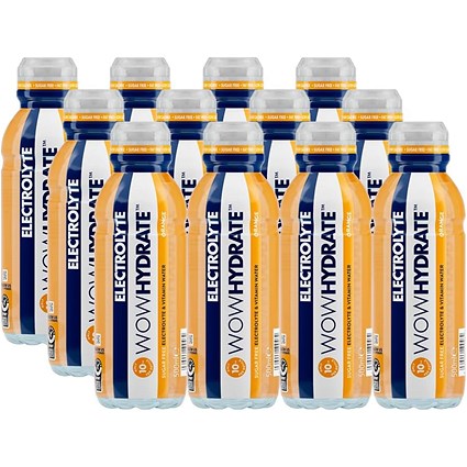Wow Hydrate Orange Electrolyte Water, 12x500ml Bottles