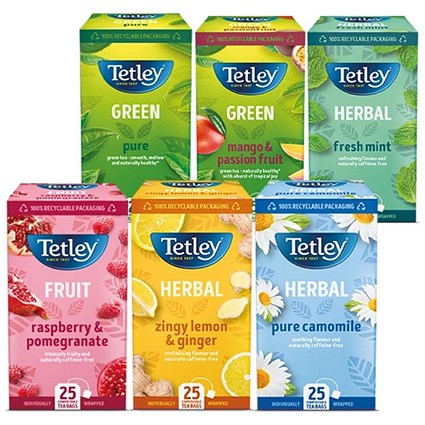 Tetley Fruit & Herbal Tea Starter Pack, Pack of 150