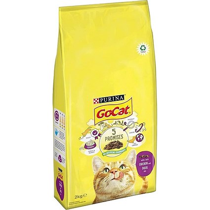 Go-Cat Tasty Duck & Chicken Mix 1+ Years Adult Dry Cat Food, 2kg
