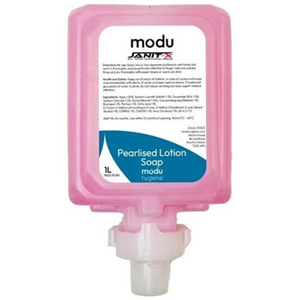 Janit-X Modu Perfumed Pink Lotion Soap Cartridges, 1 Litre