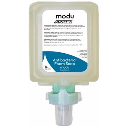 Janit-X Modu Antibacterial Foam Soap Cartridges, 1 Litre