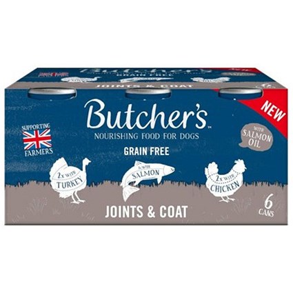 Butchers Joints & Coat Wet Dog Food Tins, 390g, Pack of 6