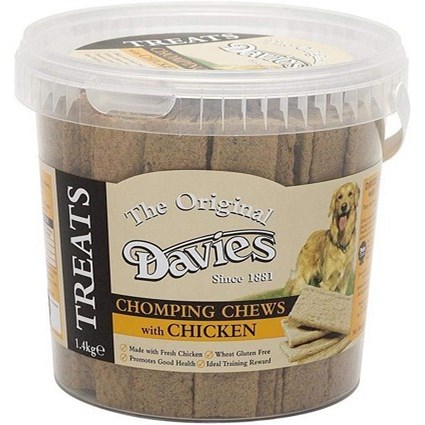 Davies Chomping Chews Chicken, 1.4kg Resealable Tub