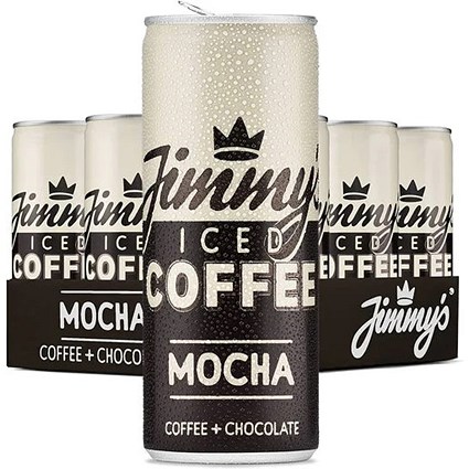 Jimmys Iced Coffee Mocha Cans, 250ml, Pack of 12