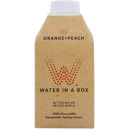 Water in a Box Orange & Peach Water, Cartons, 500ml, Pack of 12
