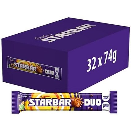 Cadbury Starbar Duo 74g (Box of 32)