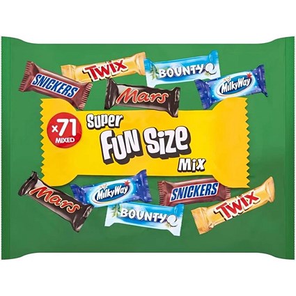 Mars - Super Fun Size Chocolate Mix - 71 Chocolate Bars - 1.425kg