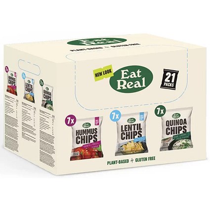 Eat Real Variety Snack Box 3 Flavours 21 Mixed Packs