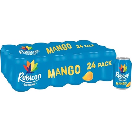 Rubicon Sparkling Mango Drink 24 x 330ml Cans