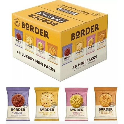 Border Mini Twin Biscuits Variety Pack, Pack of 48