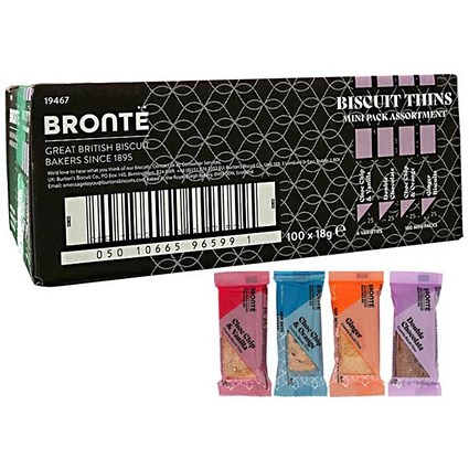 Bronte Twin Biscuits Variety Pack, 4 Varieties, Pack of 100 Bronte Twin Biscuits Variety Pack, 4 Varieties, Pack of 100