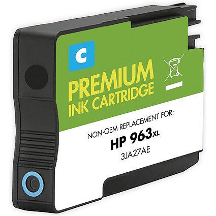 Q-Connect Remanufactured Inkjet Cartridge High Yield Cyan For HP 3JA27AE RIC963XL-C