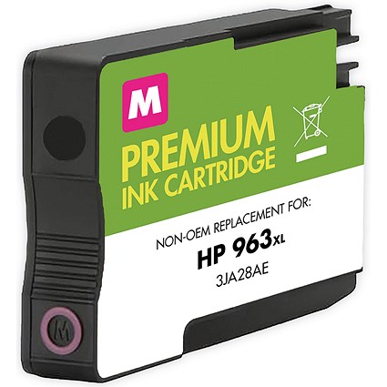 Q-Connect Remanufactured Inkjet Cartridge High Yield Magenta For HP 3JA28AE RIC963XL-M
