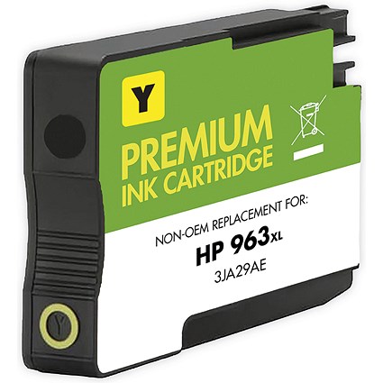 Q-Connect Remanufactured Inkjet Cartridge High Yield Yellow For HP 3JA29AE RIC963XL-Y