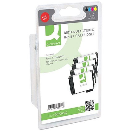 Q-Connect Epson 29XL Remanufactured Inkjet Cartridge High Yield CMYK Multipack T299640-COMP