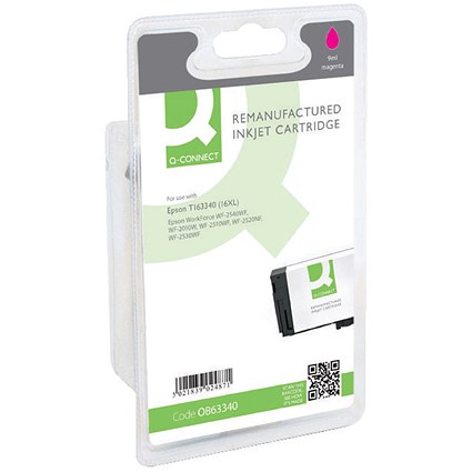 Q-Connect Epson 16XL Remanufactured Magenta Inkjet Cartridge High Yield C13T16334010, T163340