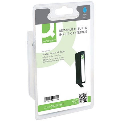 Q-Connect Remanufactured Inkjet Cartridge Cyan For HP C2P24AE C2P24AE-COMP