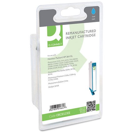 Q-Connect HP 364XL Cyan High Yield Ink Cartridge CB323EE